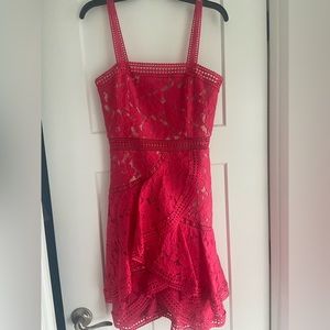 Alice + Olivia pink lace cocktail dress. New with tags